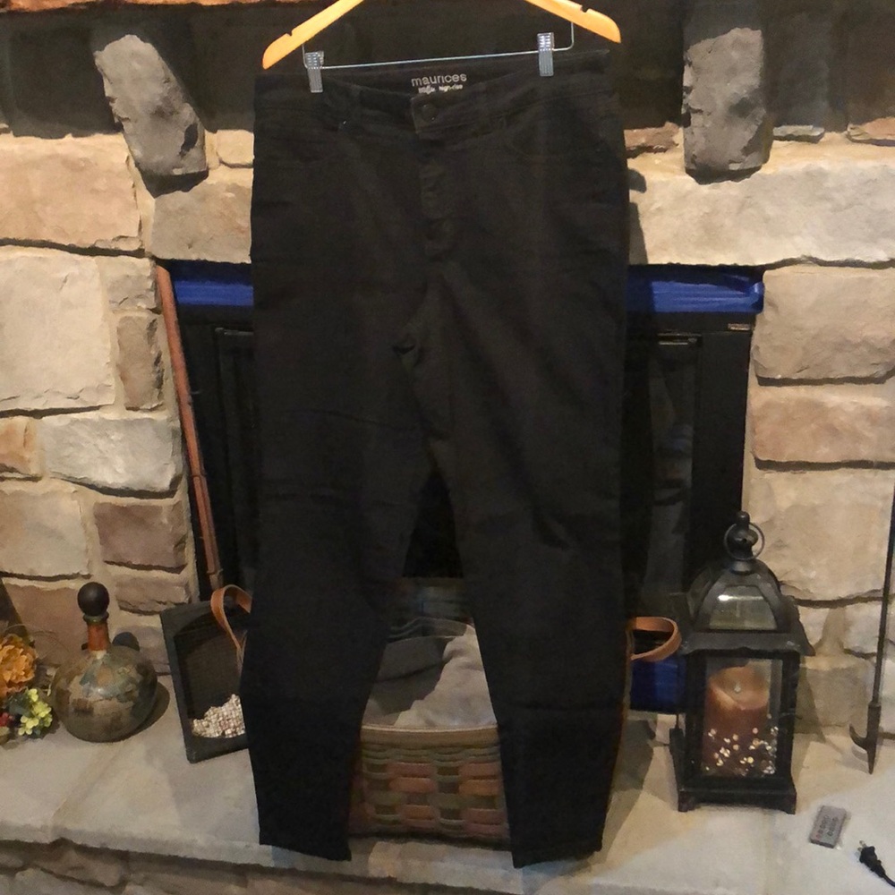 Maurices Everflex High Rise Black Jeans